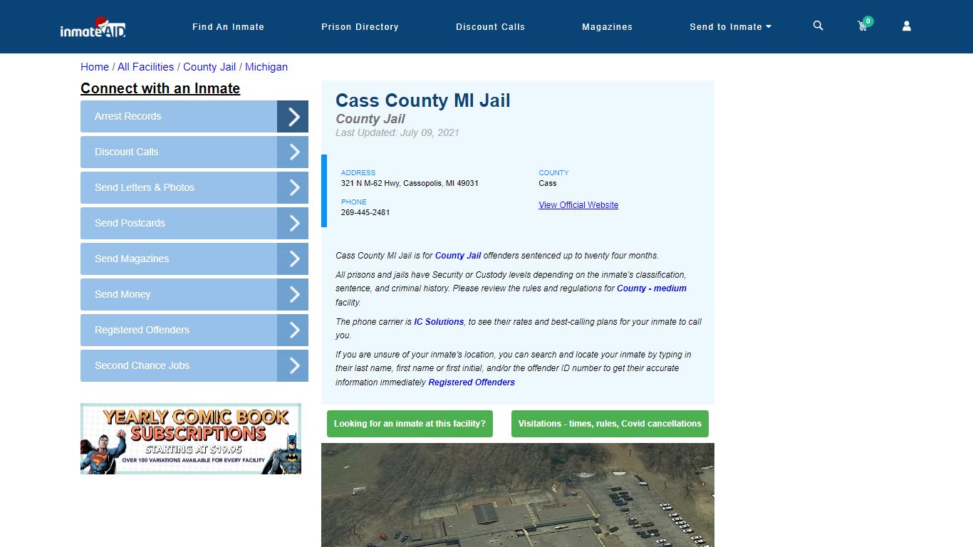 Cass County MI Jail - Inmate Locator - Cassopolis, MI